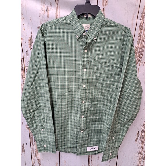J. Crew Other - J. Crew Stretch Classic Men's Long-Sleeve Button-Up Shirt Green Checkered